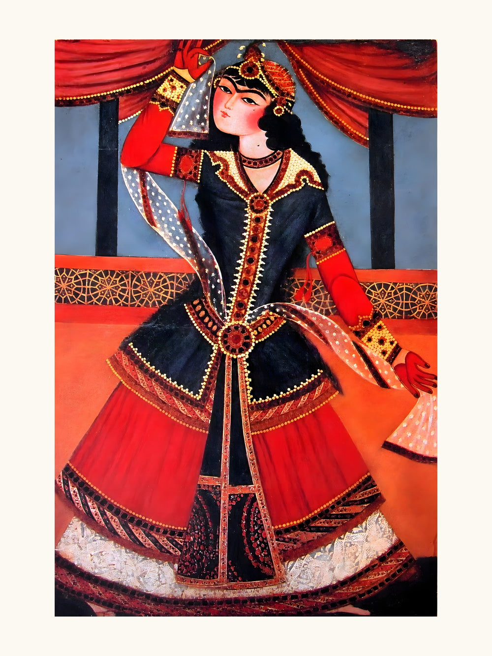 A Persian Dancer | Restored Qajar Painting — view 10
