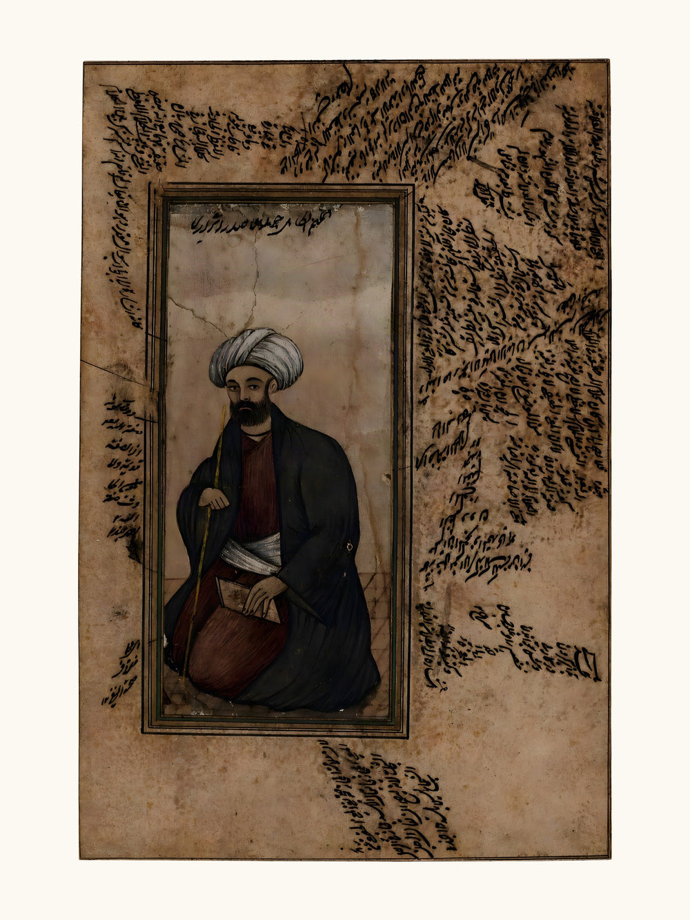A Persian Physician | Restored Qajar Painting — view 10