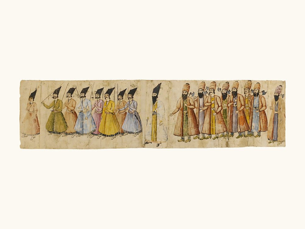 The Coronation Procession of Muhammad Shah | Restored Qajar Painting — view 10