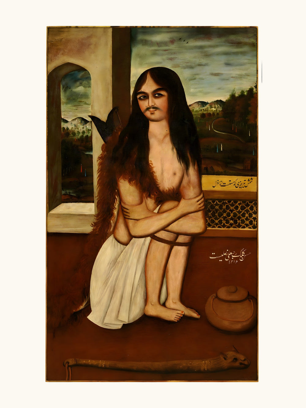 A Large Portrait of Shams-i Tabrizi | Restored Qajar Painting — view 10