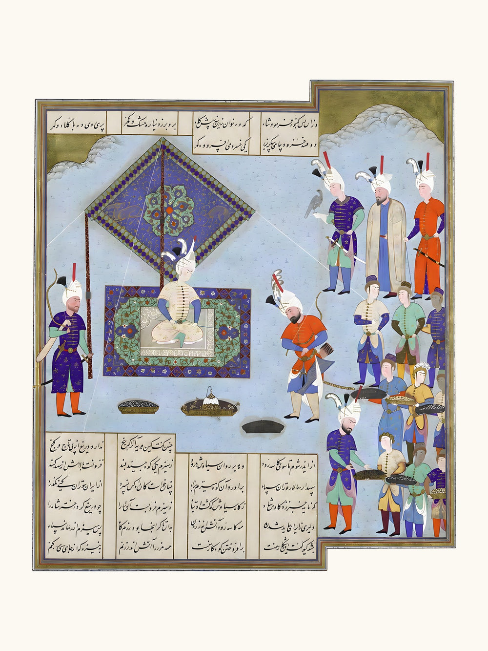 Kai Khusrau's War Prizes Are Pledged | Restored Persian Miniature — view 10