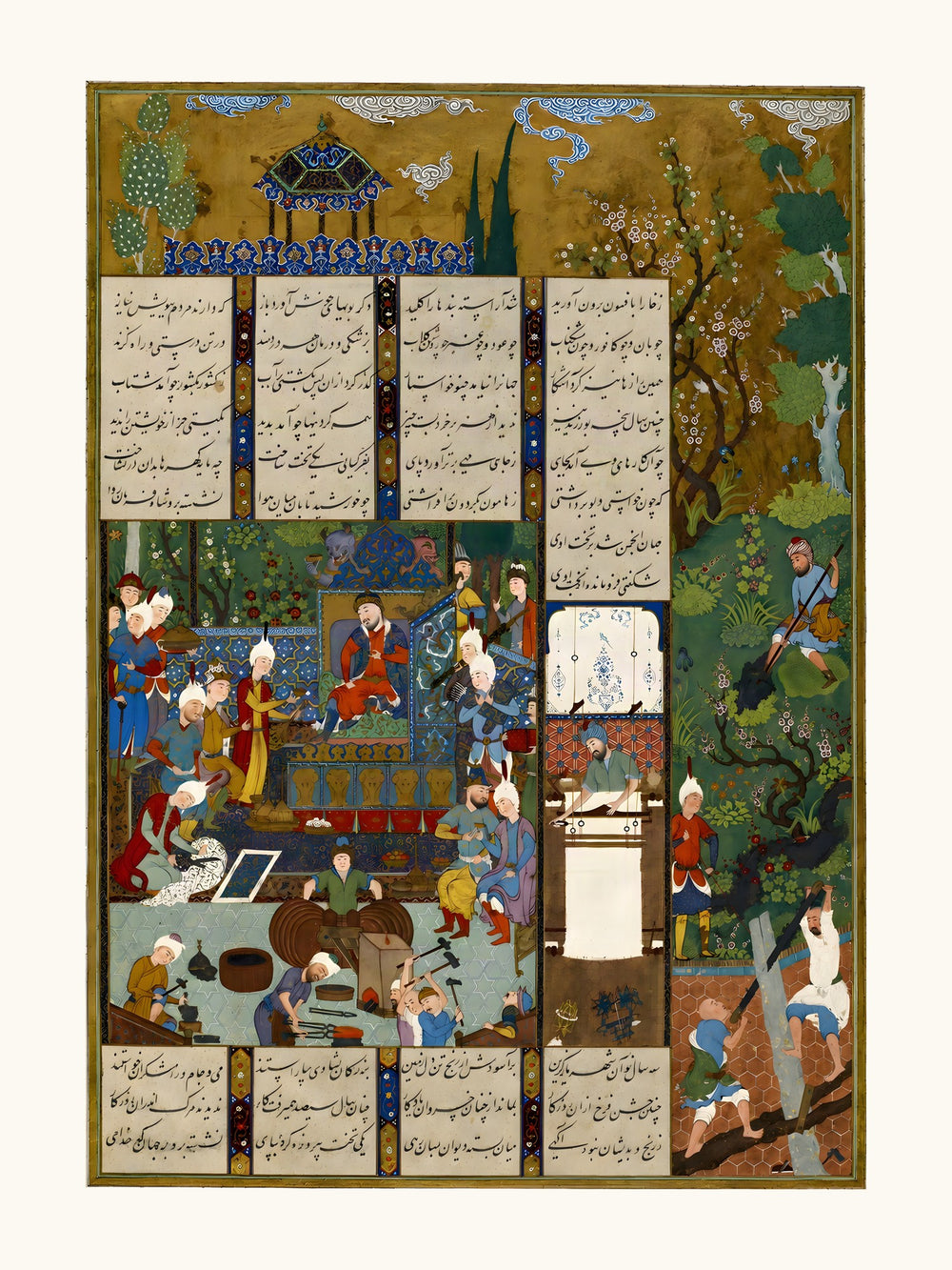 The Court of Jamshid | Restored Persian Miniature — view 10