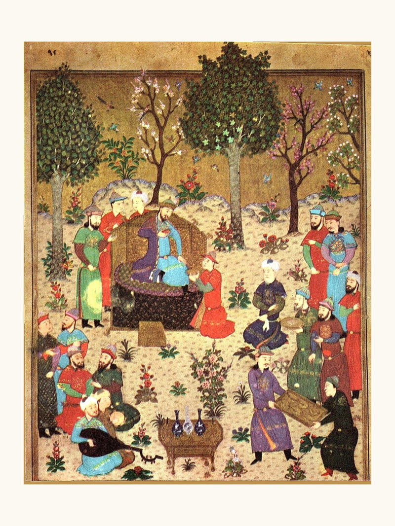 A Royal Court — Baysunghur’s Shahnama | Restored Persian Miniature