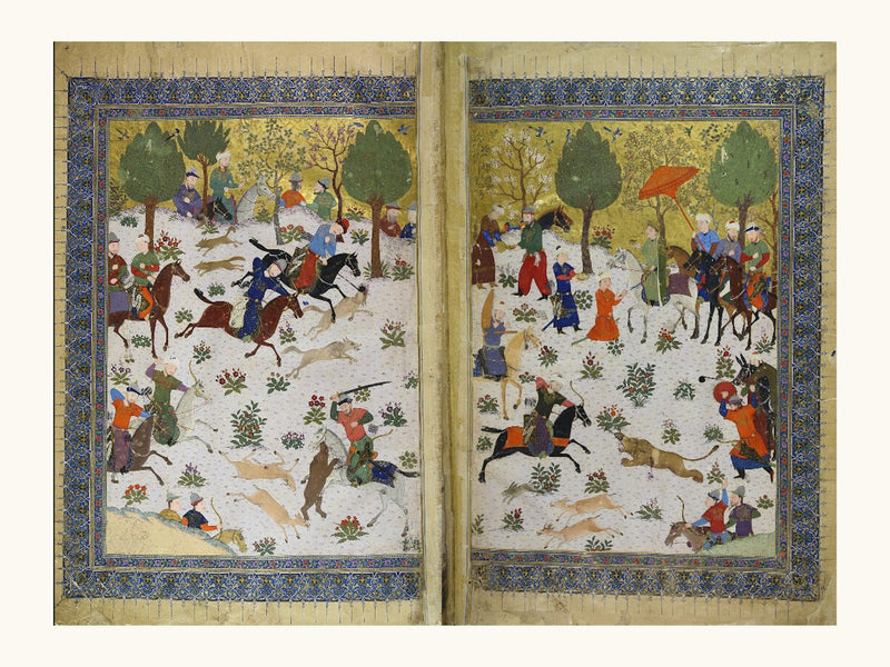 A Princely Gathering — Shahnama Frontispiece | Restored Persian Miniature