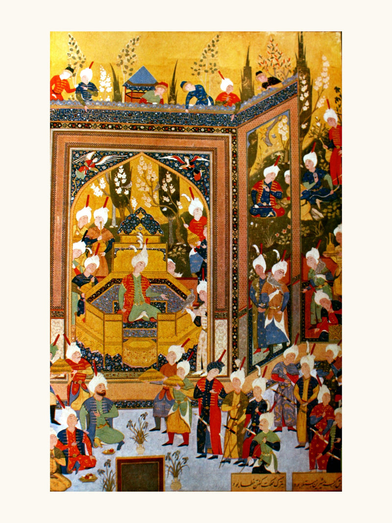 The Enthronement of Khusraw | Restored Persian Miniature