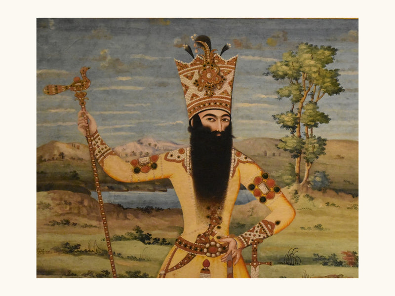 Portrait of Fath-Ali Shah Qajar, 1811 | Restored Qajar Painting