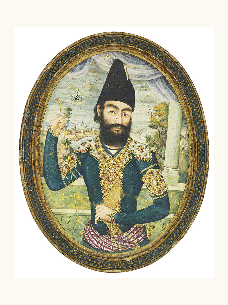 Portrait of Bahman Mirza, Tehran, 1835 | Restored Qajar Painting