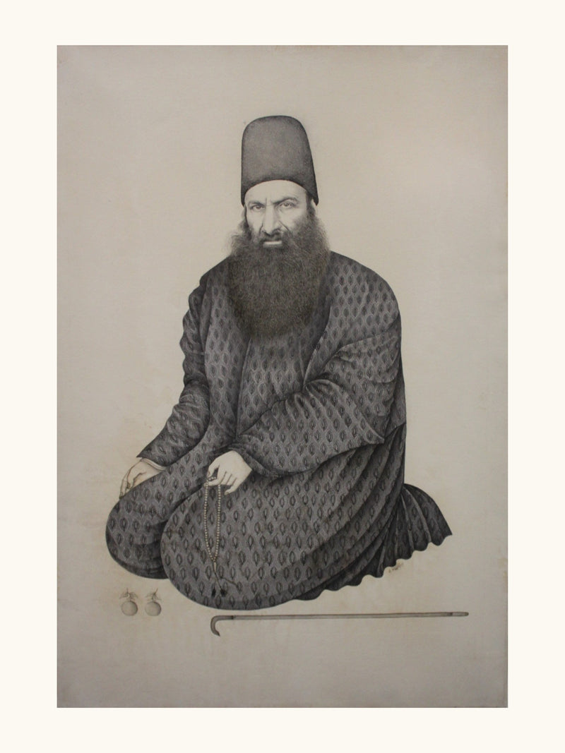Portrait of Rukn al-Mulk of Isfahan | Restored Qajar Painting