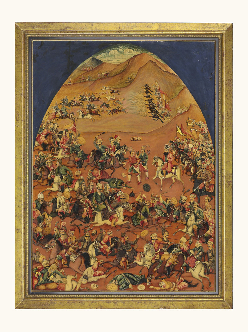 After the Murals of the Chihil Sutun Palace | Restored Qajar Painting