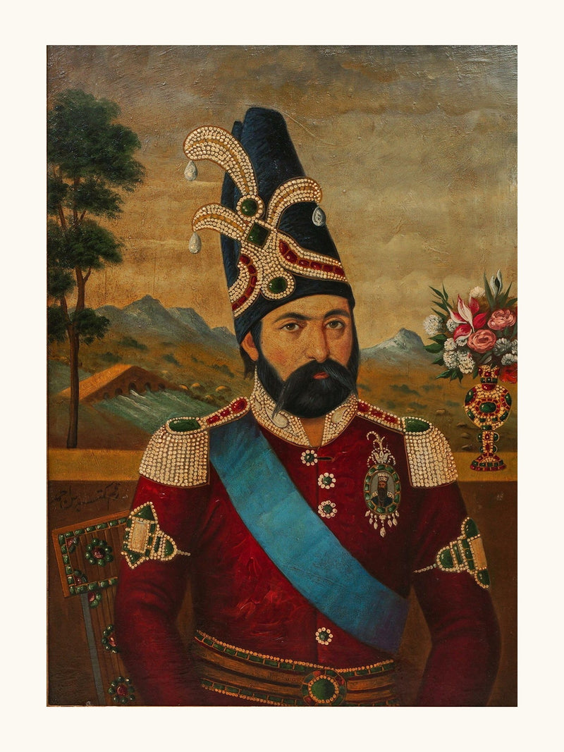 Portrait of Muhammad Shah Qajar | Restored Qajar Painting