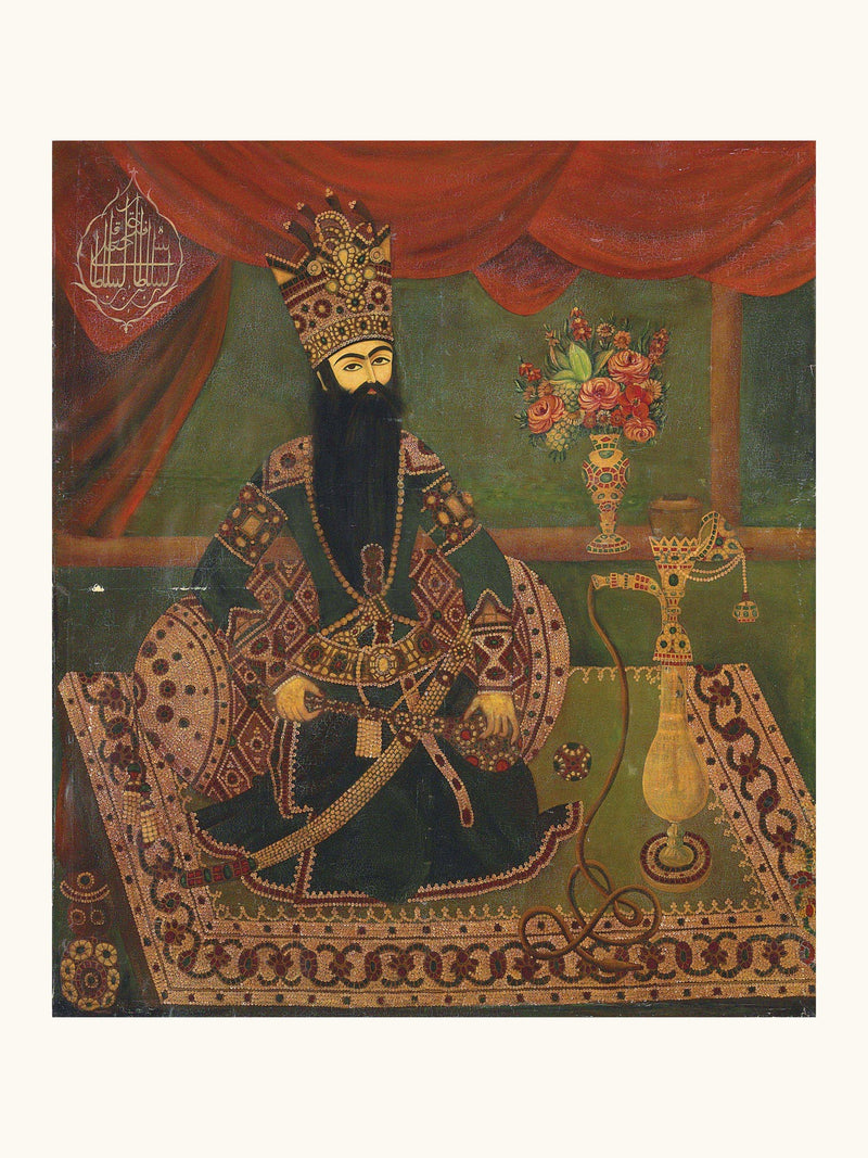 A Portrait of Fath-Ali Shah Qajar | Restored Qajar Painting