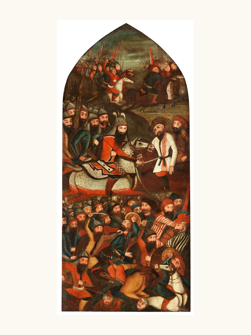 The Victory over the Uzbeks | Restored Qajar Painting