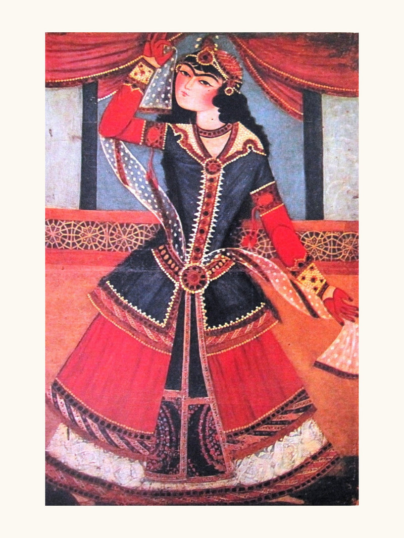 A Persian Dancer | Restored Qajar Painting
