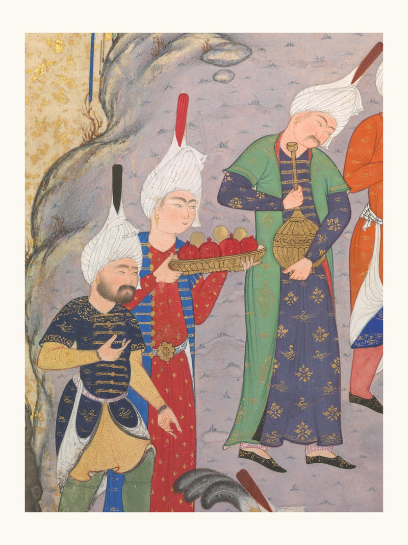 Gushtasp Proves His Archery before Caesar | Restored Persian Miniature