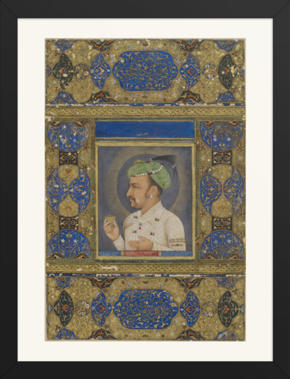 Portrait of the Emperor Jahangir — Restored Mughal Wall Art — view 8