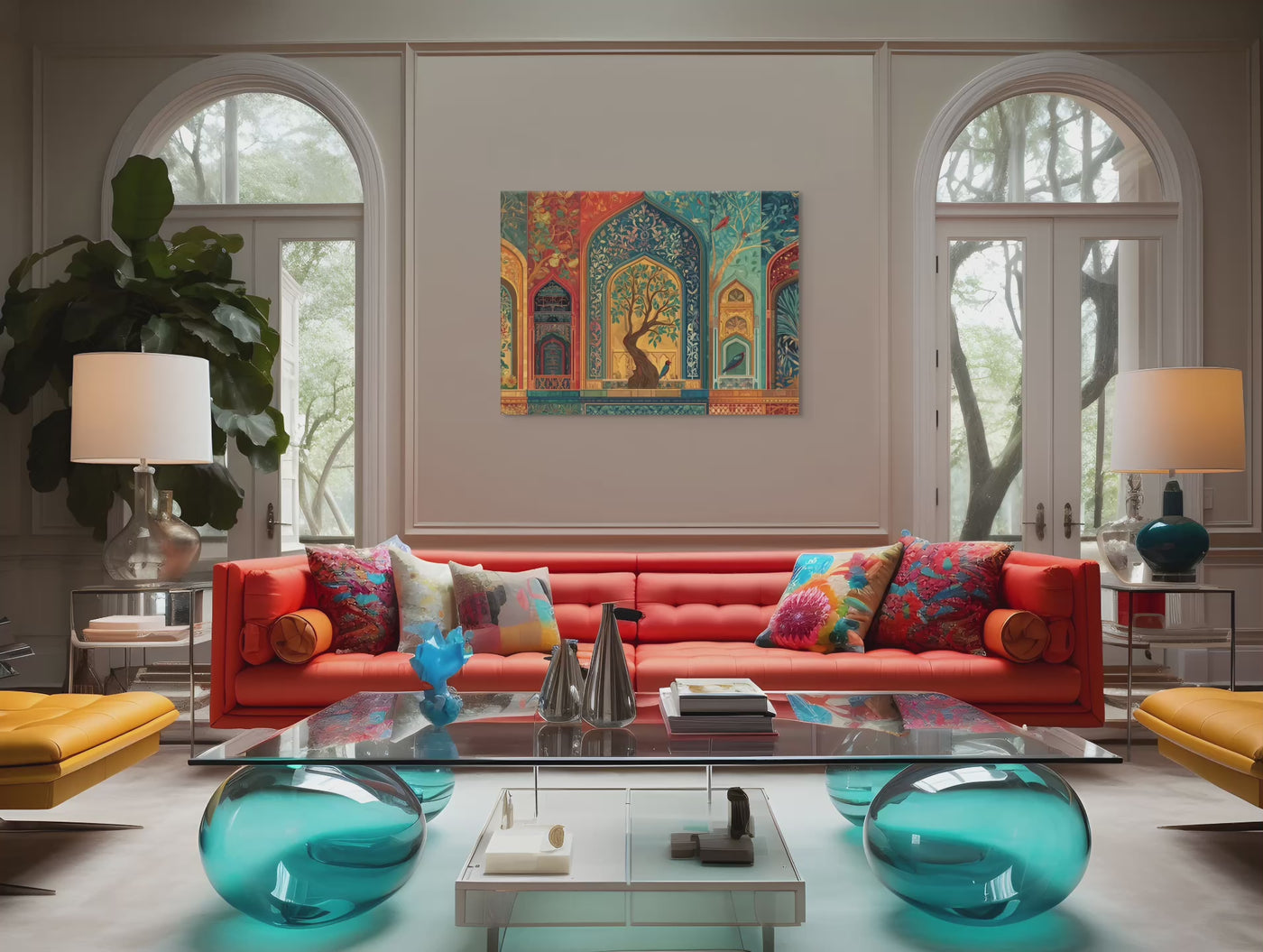 Court of Whispering Arches – Mughal Garden Canvas — view 11