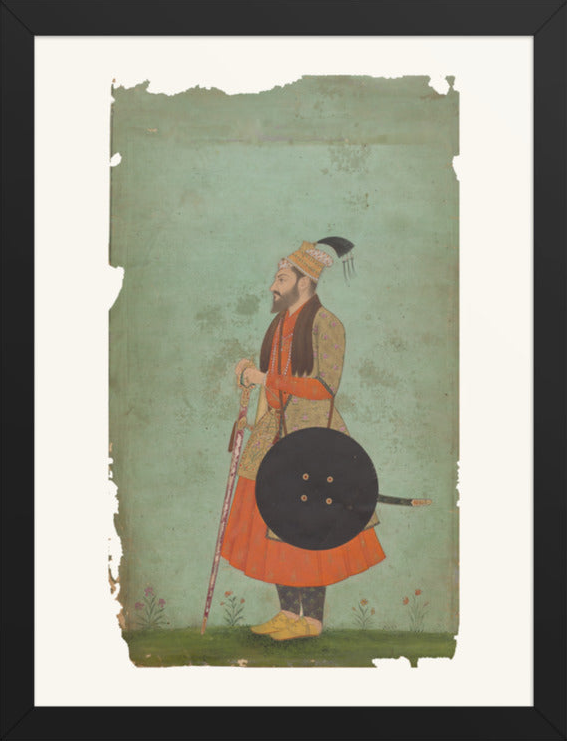 Portrait of Prince Murad Baksh — Restored Mughal Wall Art — view 8