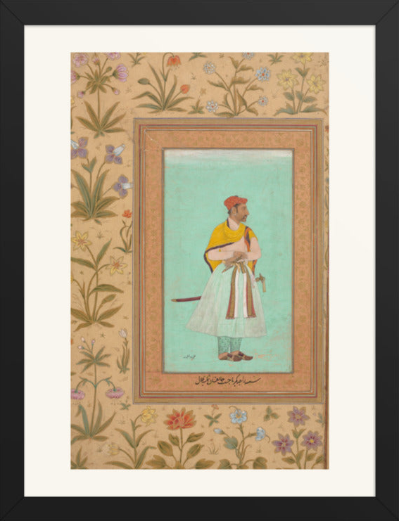 Portrait of Raja Bikramajit, by Lal Chand — Restored Mughal Wall Art — view 8