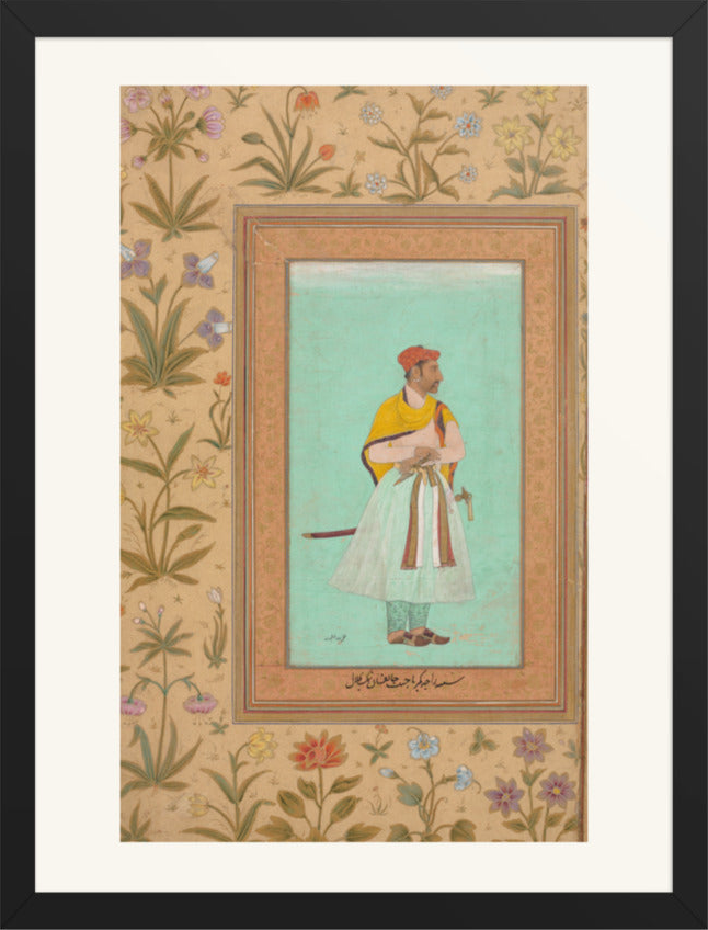 Portrait of Raja Bikramajit, by Lal Chand — Restored Mughal Wall Art — view 9