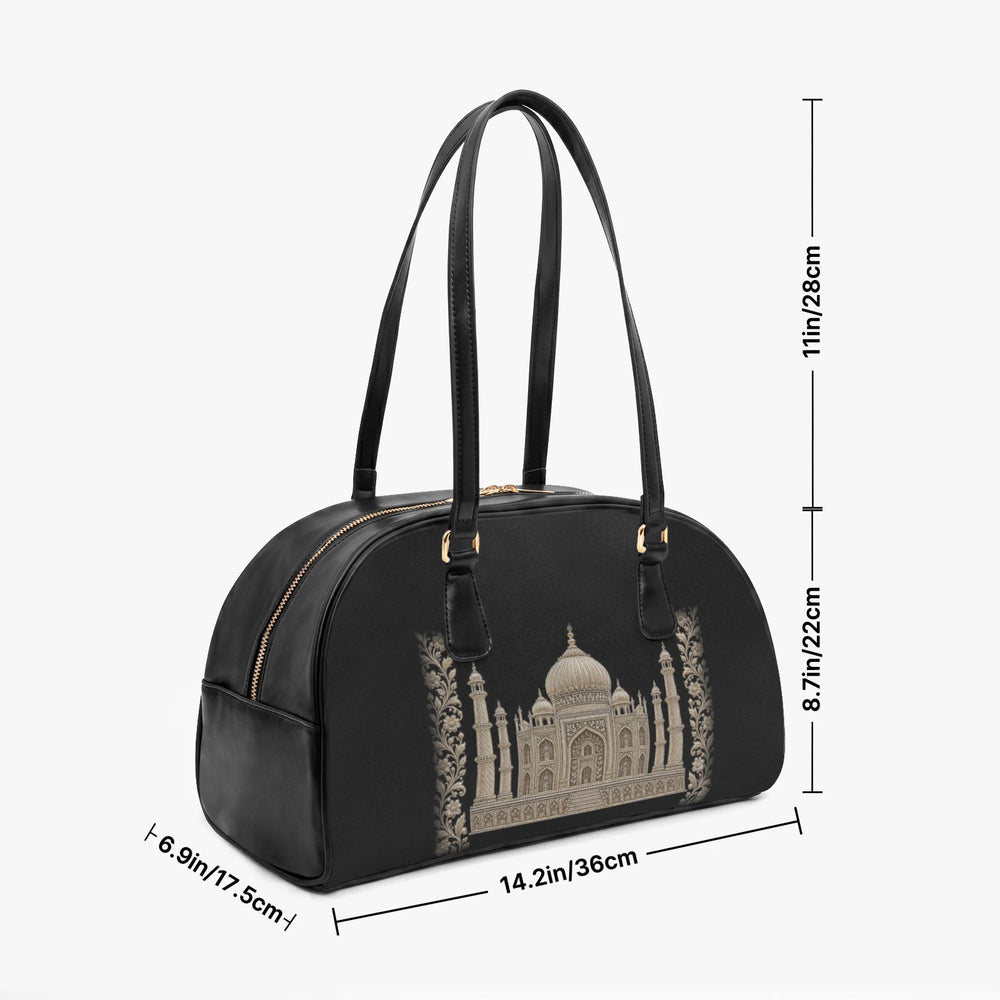 Taj Mahal — Black & Gold Arch-Top Handbag — view 3