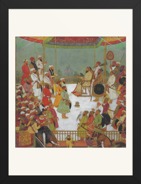 Sa'dullah Khan Holds Court — Restored Mughal Wall Art — view 8