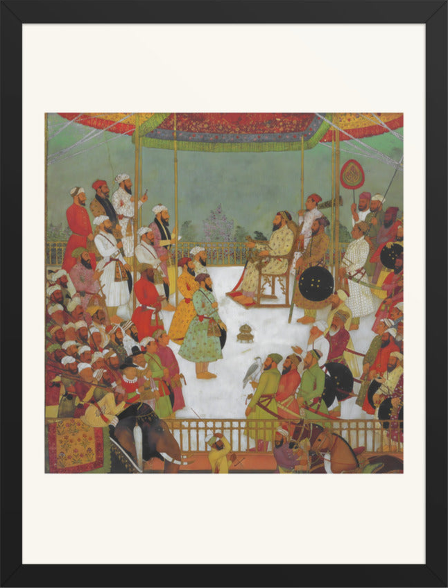 Sa'dullah Khan Holds Court — Restored Mughal Wall Art — view 9