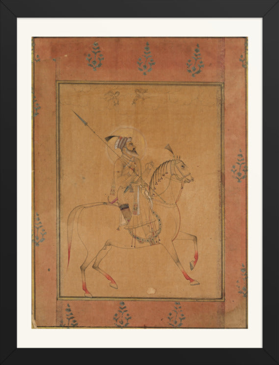 Emperor Shah Jahan on Horseback — Restored Mughal Wall Art — view 8