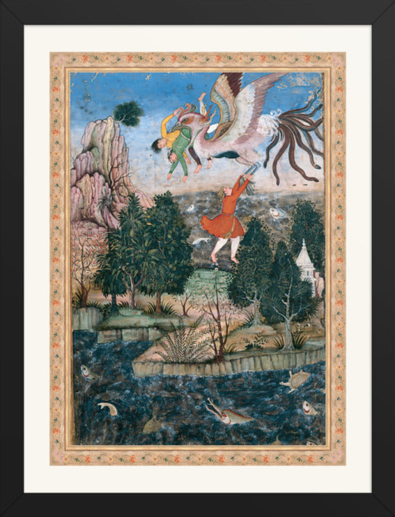 The Flight of the Simurgh by Basawan | Restored Mughal Wall Art — view 11