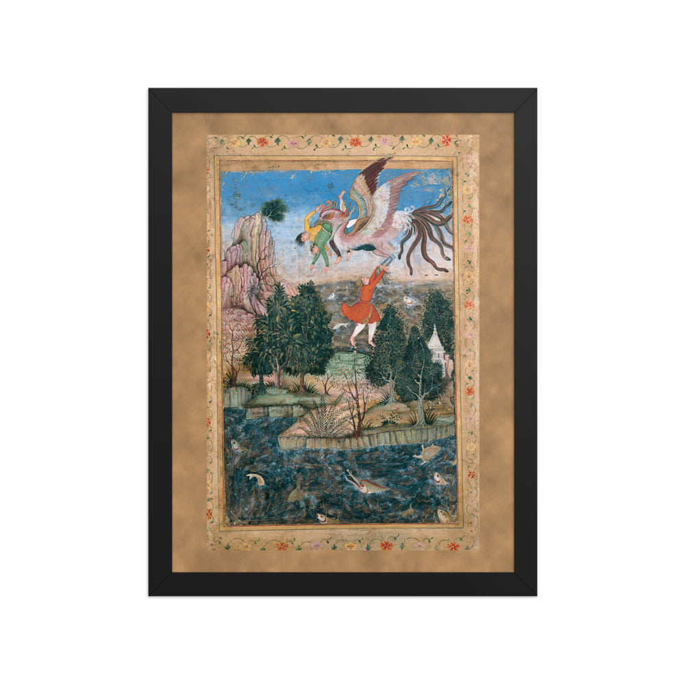 The Flight of the Simurgh by Basawan | Restored Mughal Wall Art — view 2