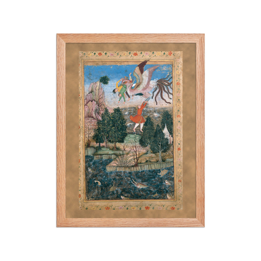 The Flight of the Simurgh by Basawan | Restored Mughal Wall Art — view 4