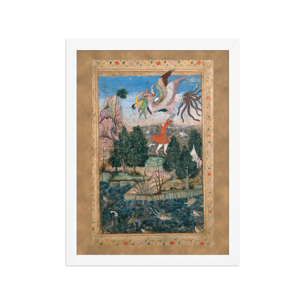 The Flight of the Simurgh by Basawan | Restored Mughal Wall Art — view 6