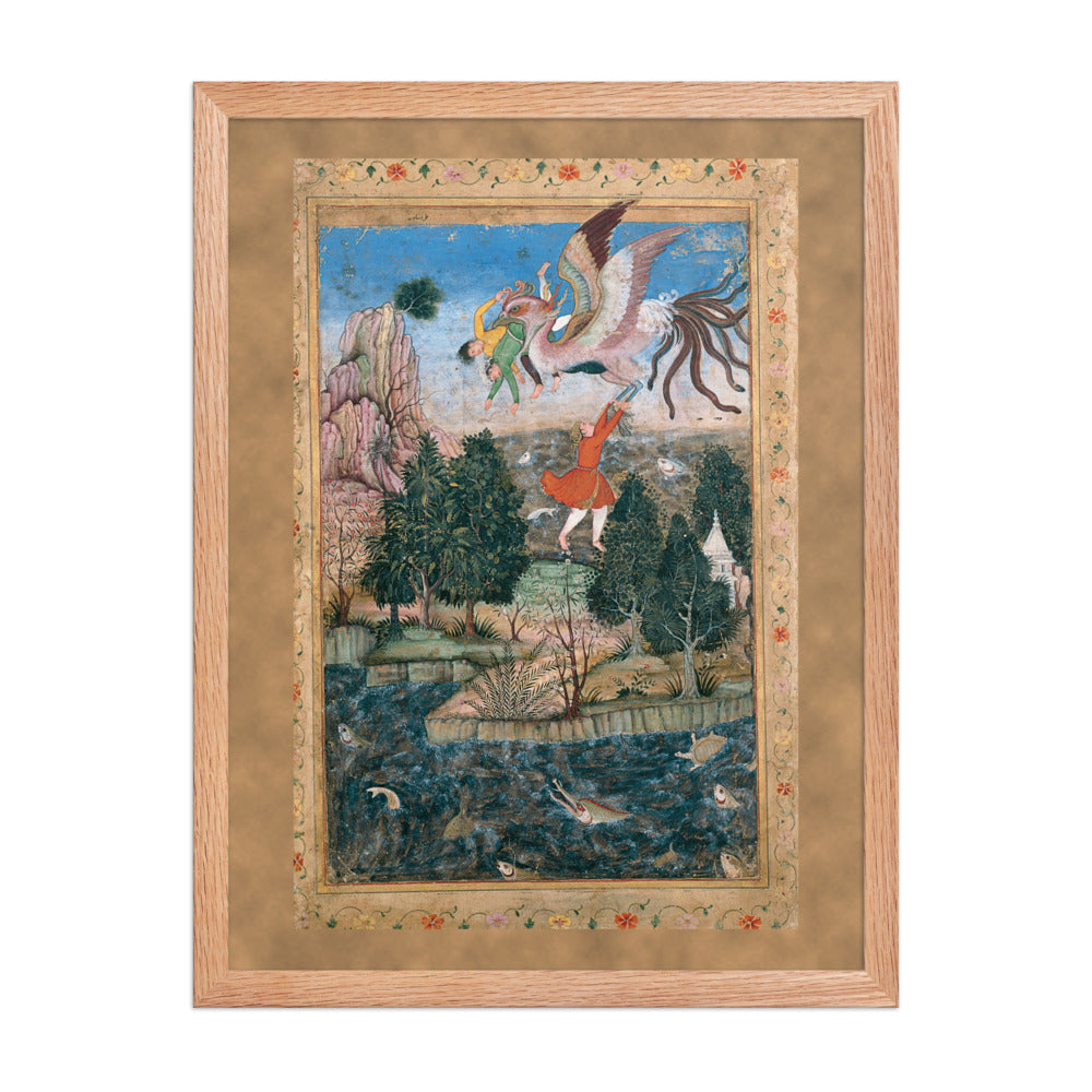 The Flight of the Simurgh by Basawan | Restored Mughal Wall Art — view 3