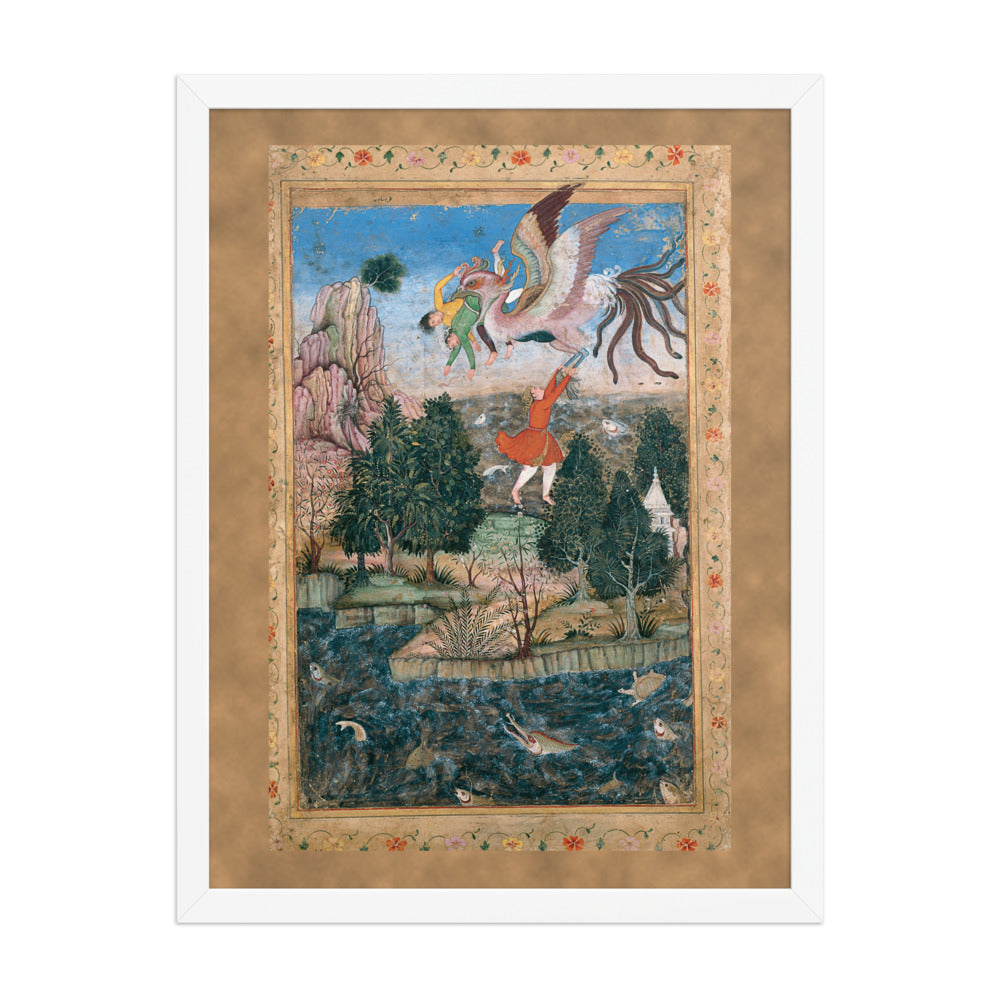 The Flight of the Simurgh by Basawan | Restored Mughal Wall Art — view 5