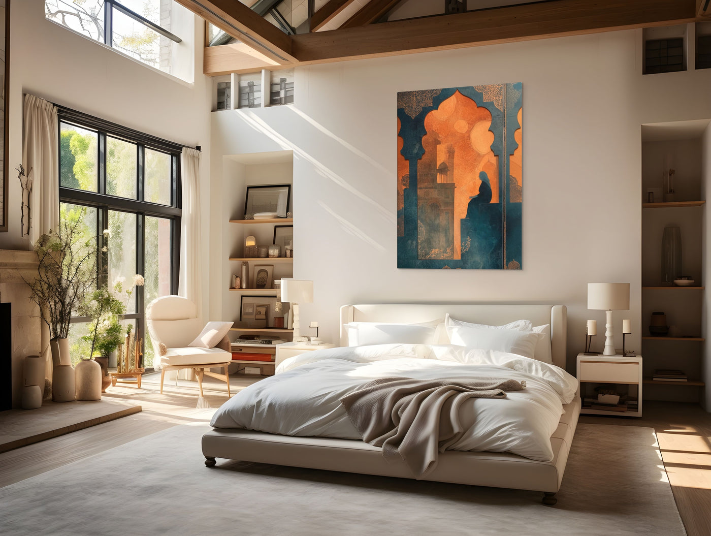 Silhouette of Reflection – Mughal Window Canvas Art — view 16
