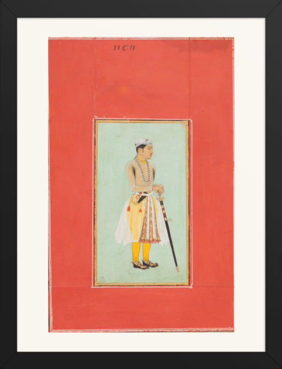 Prince Sur Singh Rathor of Bikaner — Restored Rajput Wall Art — view 8