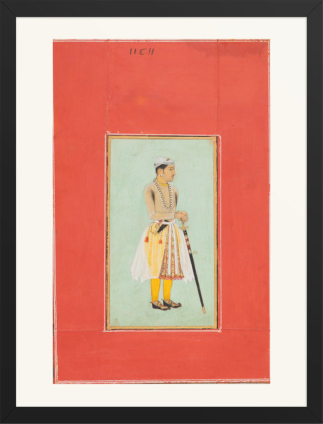 Prince Sur Singh Rathor of Bikaner — Restored Rajput Wall Art — view 9