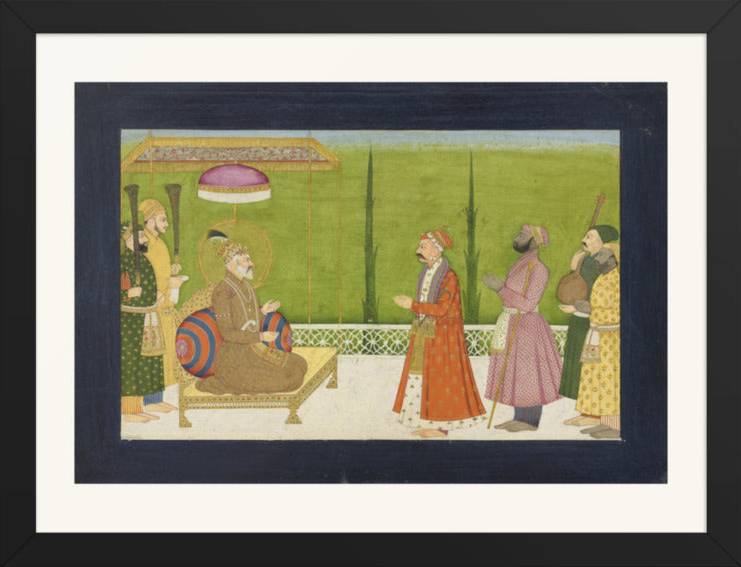 The Poet Sundar Das before the Emperor — Restored Mughal Wall Art — view 8