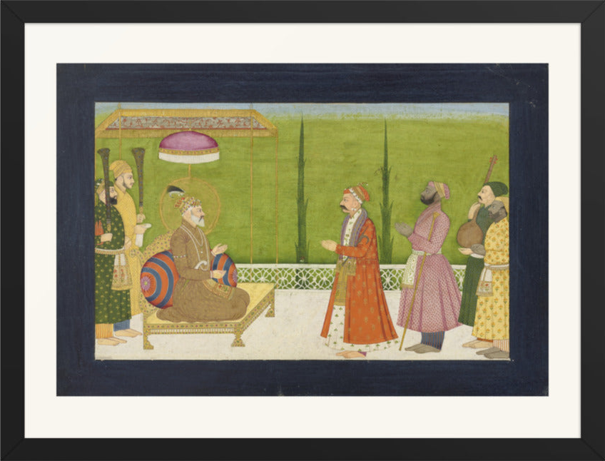 The Poet Sundar Das before the Emperor — Restored Mughal Wall Art — view 9