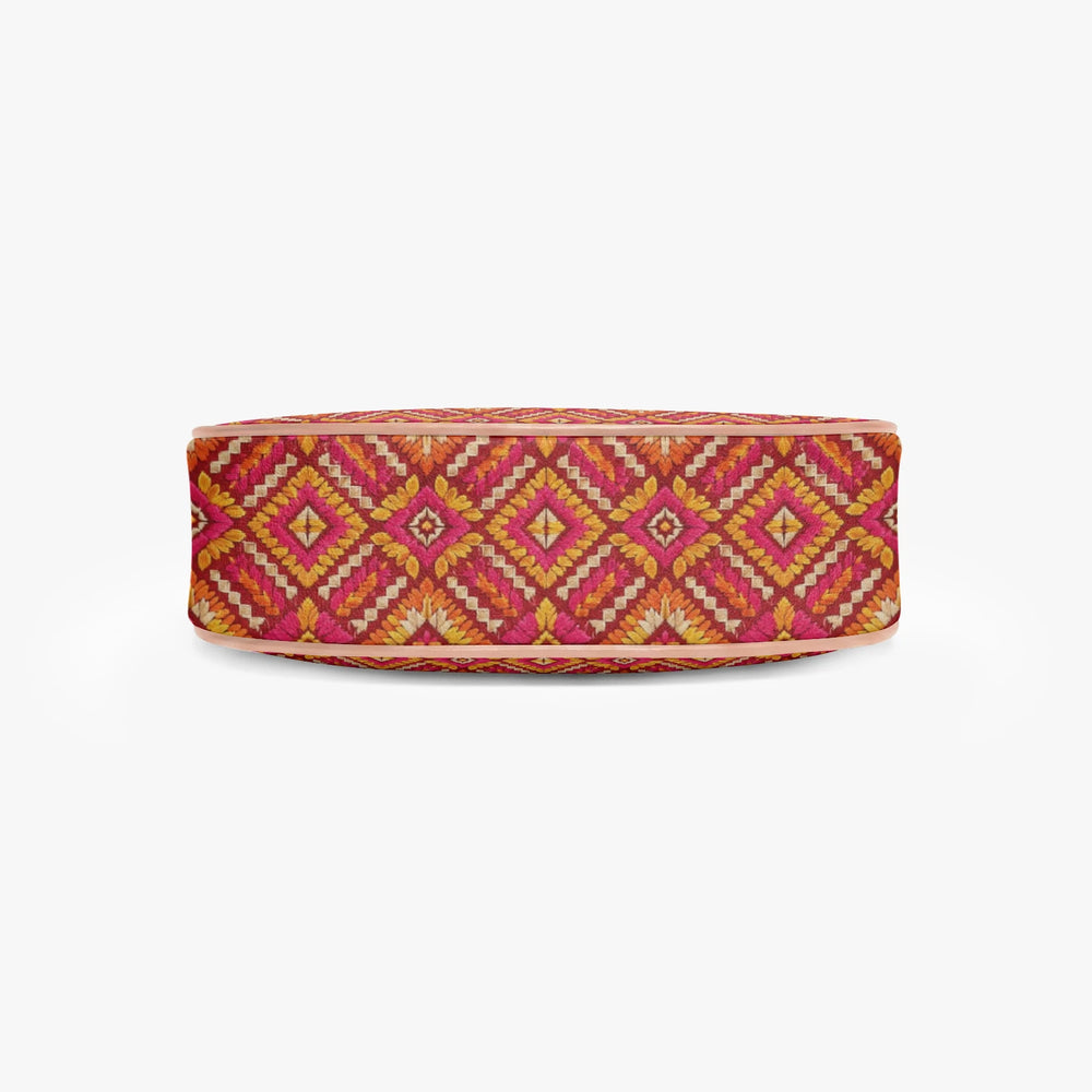 Phulkari — Saffron & Red Crescent Shoulder Bag — view 8