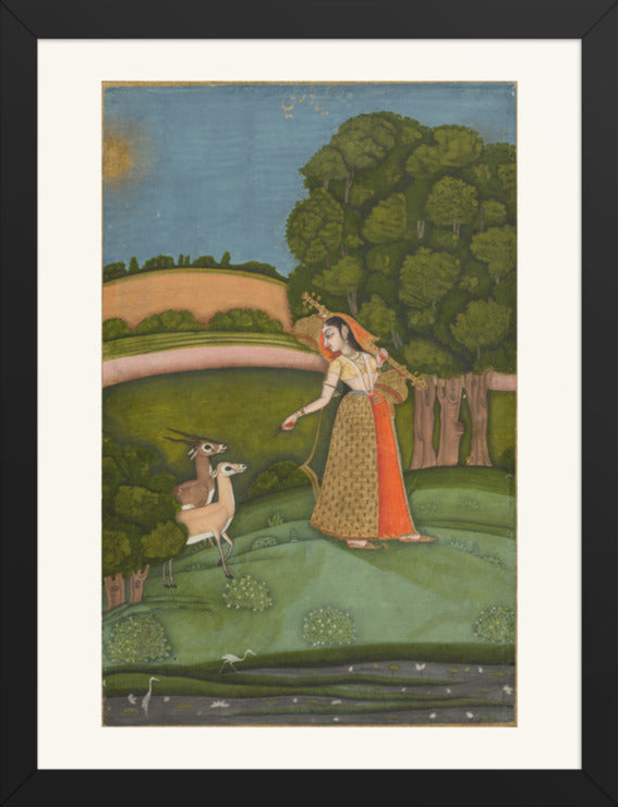 Todi Ragini, from a Ragamala Series — Restored Indian Wall Art — view 8