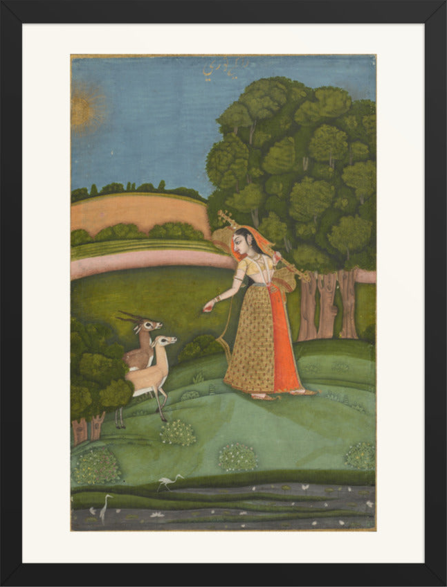 Todi Ragini, from a Ragamala Series — Restored Indian Wall Art — view 9
