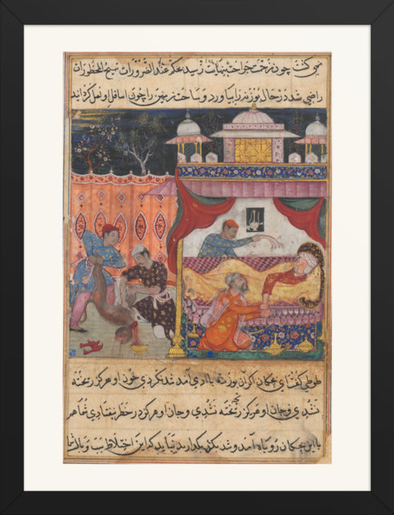 The Monkey Slain as Medicine for the Prince, by Basawan — Tuti-nama (Fifth Night) | Restored Mughal Wall Art — view 8