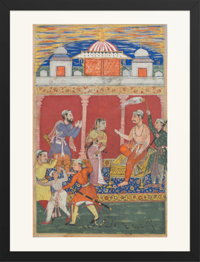 The Prince's Ordeal, by Ghulam 'Ali — Tuti-nama | Restored Mughal Wall Art — view 9