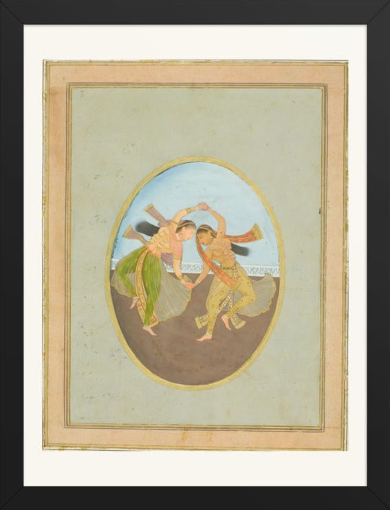 Two Maidens Reading the Katha — Restored Mughal Wall Art — view 11