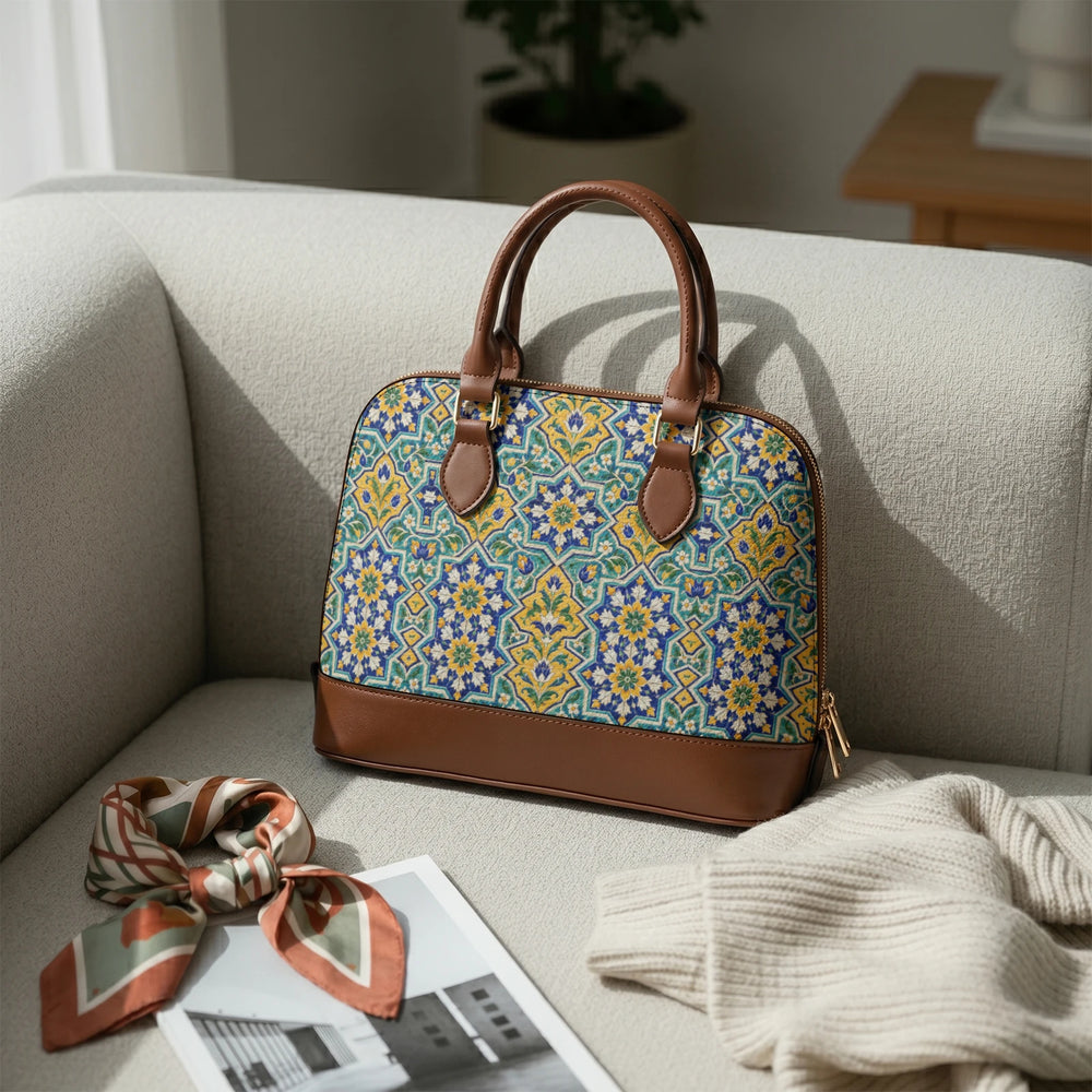 Kashi Tile — Lapis & Turquoise Dome Handbag — view 5