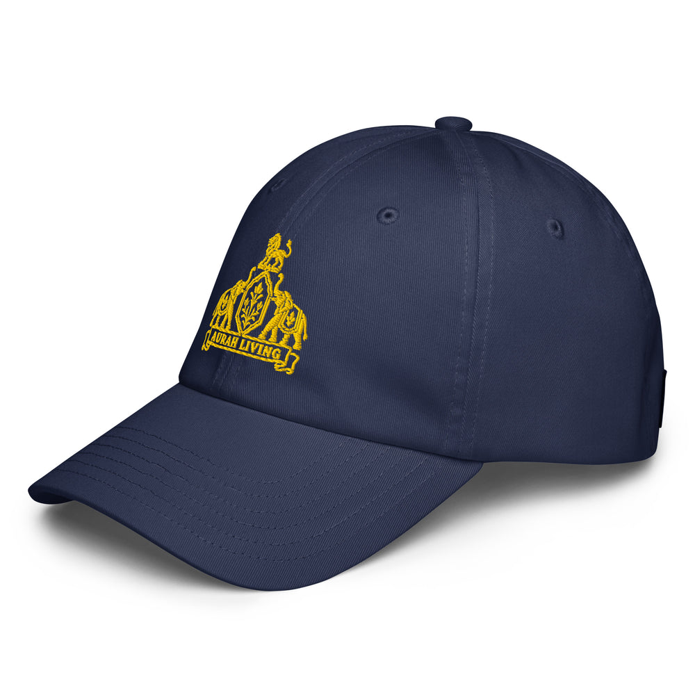 Aurah Living Crest Dad Hat — Gold Embroidery — view 6