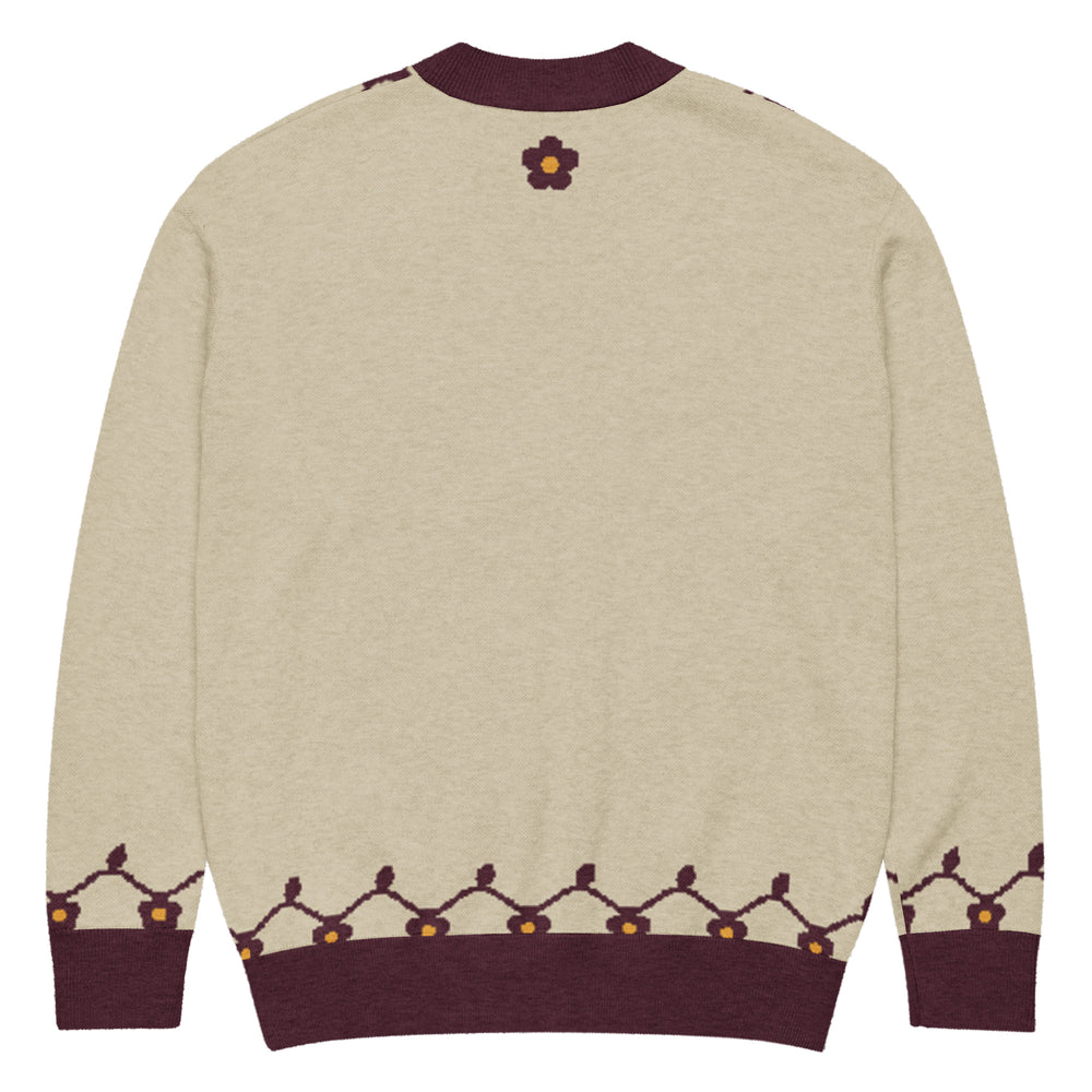 Pietra Dura — Mughal Vine Jacquard Knit Cardigan — view 10