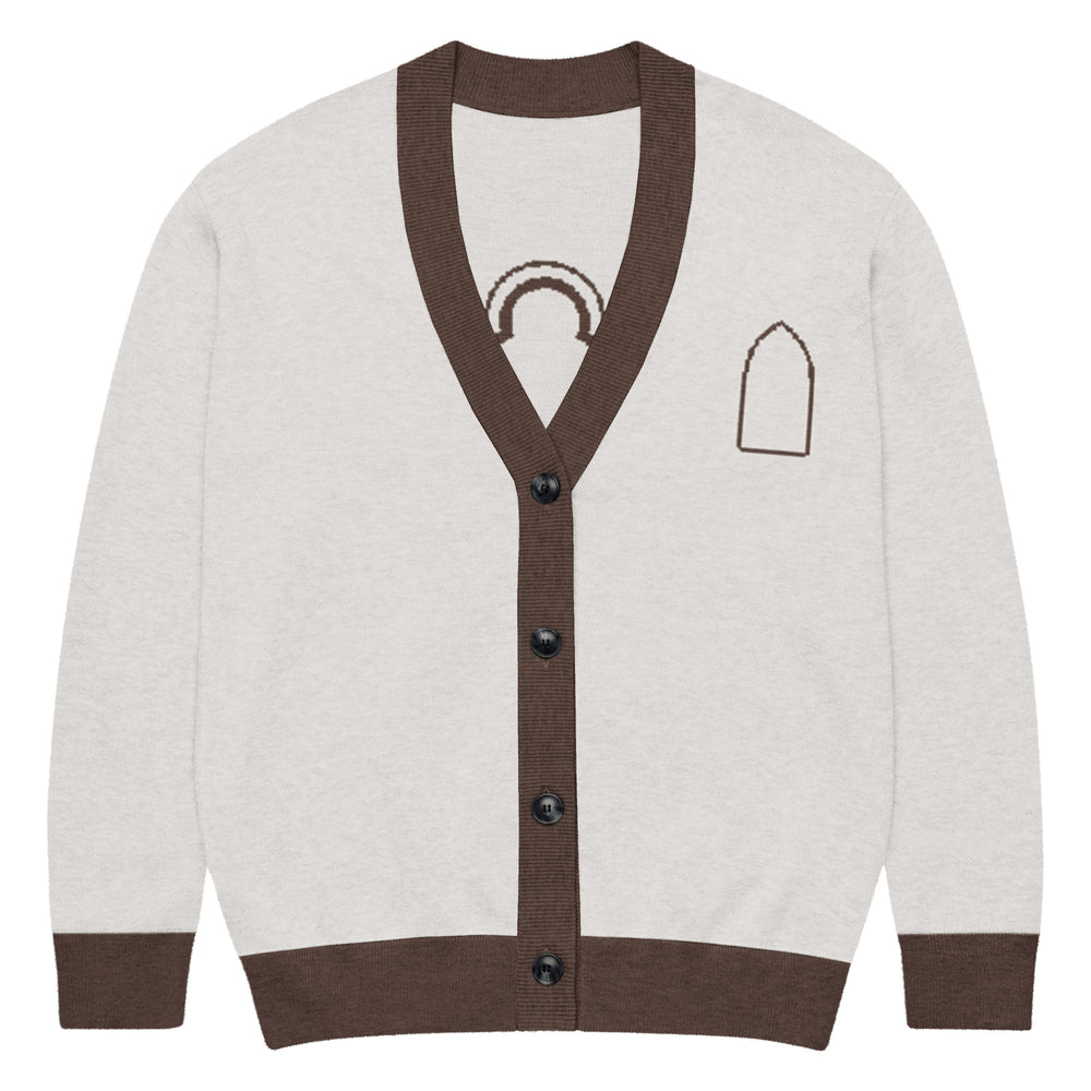 Jharokha — Mughal Arch Jacquard Knit Cardigan — view 6
