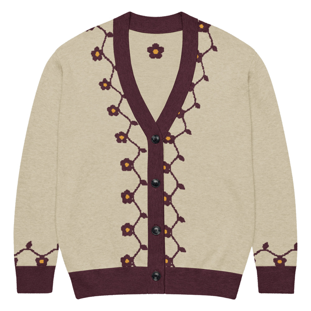 Pietra Dura — Mughal Vine Jacquard Knit Cardigan — view 9