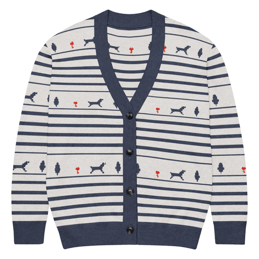 Shikargah — Mughal Hunt Stripe Knit Cardigan — view 9